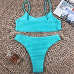 Sexy Wrinkled Butterfly Printed Bikini Female Swimsuit Women Swimwear Two-Pieces Bikini Set Bather Bathing Suit Swim Lady V713