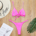 New Sexy Mini Bikini Female Swimsuit Women Swimwear Two-Pieces Bikini Set Sequins Padded Bather Bathing Suit Swim Lady V2043P