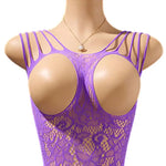 Sexy Open Lingerie Set .Erotic Exposed Breast Bra Transparent Bodystocking Teddy Crotchless Bodysuit Lust Hot Underwear Suit