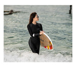 Women's One-piece Swimsuit with Long Sleeves and Pants Fully Wrapped for Sun Protection and Belly Coverage, Slimming Diving Suit