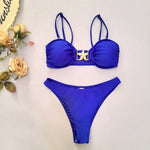 Sexy Meal Starfish Designer Bikinis Sets Women Black Push Up Buckle Mesh Skirt 3 Piece Swimsuit Beach Bathing Suit Swimwear 2025