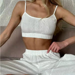 Women's Sleepwear Suspender Pants Comfort Pajama Pants Set Cotton Women's Pajamas LoungewearPjamas for Women Pajama