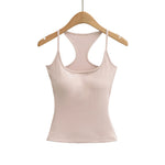 Soft Blush Pink Tank Top For Women Slim Fitted Design Stretchy Fabric Seamless Comfort For Casual Outings Or Light Workouts RSEZ