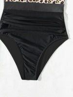 Sexy Black One Piece Swimsuit 2026 Women Mesh Patchwork Transparent Tummy Control Swimwear Bathing Suit See Through Monokini