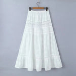 Lace Skirt Set Dress Summer Women Beach Holiday Sexy Cotton Matching Set Outfits Spring White 2 Pcs Vestidos Female Set 2025