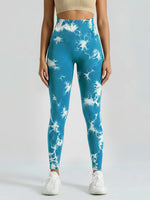Boho Tie Dye High Waist Knit Elastic Fitness Yoga Tights Butt Lifting Workout Pants for Women