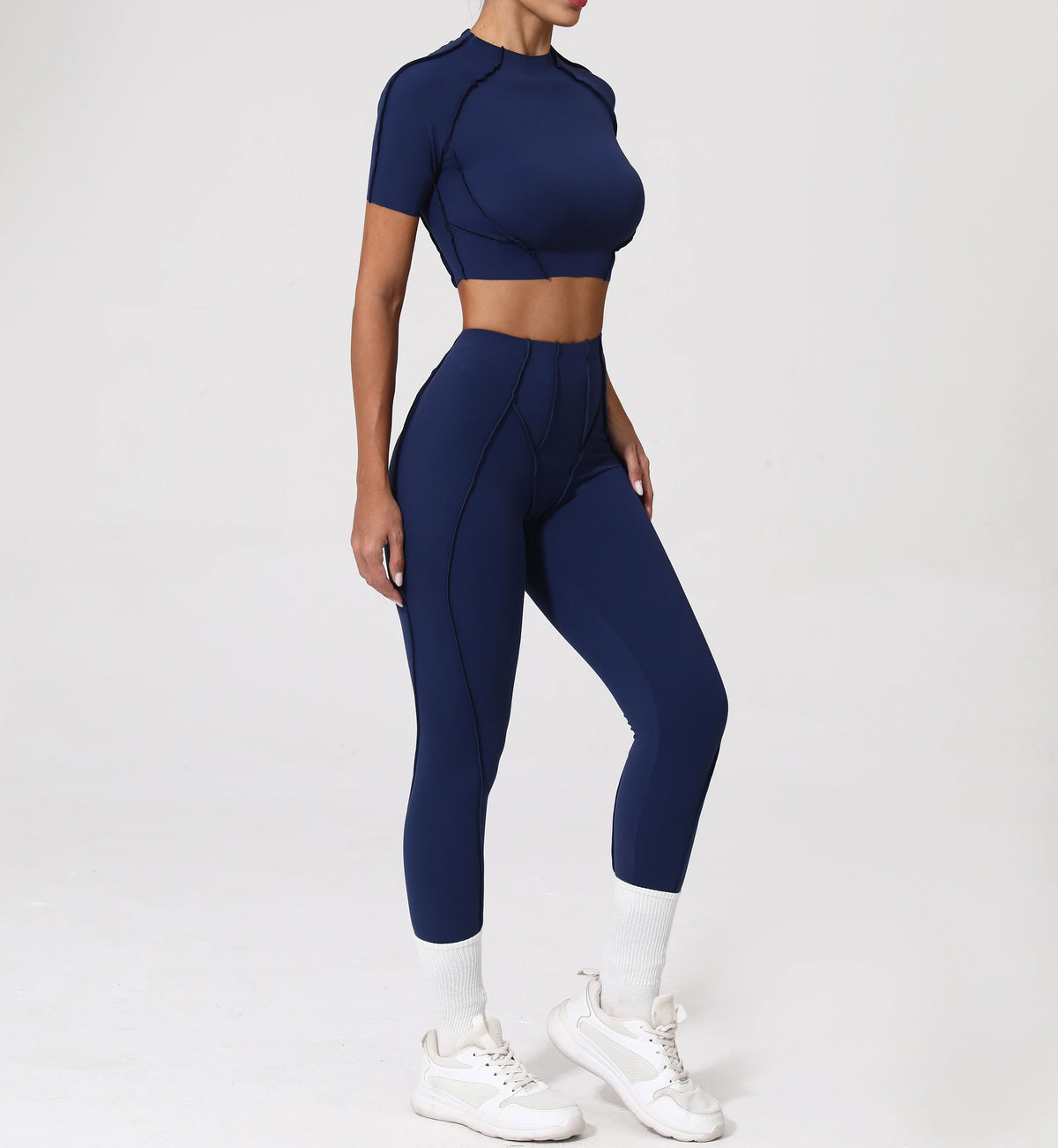 2PCS Yoga Suit Sports Set Women Quick-Drying Gym Set Women Tracksuit Running Workout Long Sleeve Sports Shirt Yoga Clothing