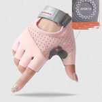 Women's Anti-Slip Wear-Resistant Fitness Half Finger Gloves for Yoga Spinning Bike Sports Cycling - Sweat Absorbent Cocoon-Free