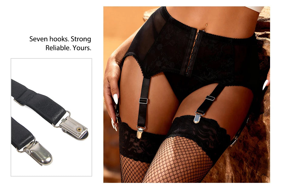Ohyeah White Sexy Garter Belt Black Imitation Leather Lace Garter Suspenders Lingerie Hot Elastic High Waist Stocking Belt