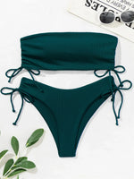 Sexy Bandeau Bikinis 2025 Women Brazilian Swimwear Female Swimsuit Two Pieces Bikini Set Bather Bathing Suits Girls Beach Wear