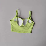 Women's yoga sports bra, small camisole vest integrated fixed gathering sports and fitness bra