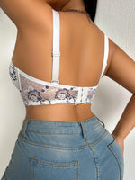 Daily Wide Strap Plus Size Women Bra Lace & Embroidery Push up Bra Comfort Thin Cup Underwire Support Lingerie Bra