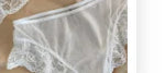 MOYISU White See-through Lace Big Breasts Small Bra Underwear Ultra Thin Set Sexy Pure Desire Underwear Underwear Underwear Set