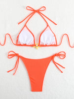 Sexy Black Micro Bikini 2025 Women Starfish Ornament Push Up Bra Tie Side Thong Swimsuit Summer Bathing Suit Holiday Swimwear