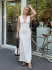 2026 Summer Women's Sleeveless Dress Deep V Neck Bodycon Long Tank Dress Party Evening Elegant Dresses for Date Daily