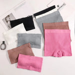 Women Seamless Bra Set Ribbed Sports Shorts Sexy Strapless Lingerie Set Nonwire Bralette Female Bandeau Underwear Set