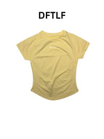 DFTLF Sport Short Sleeve Top Women Seamless Yoga Leotard Clothing Running Sports T Shirt Gym Yoga Slim Fitness Active Top Tee 