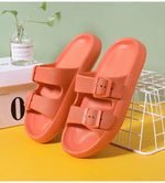 Soft Sole Home Slippers Men Summer Adjustable Buckle Non-Slip Beach Flip Flops Man Comfortable Thick Bottom Platform Sandals