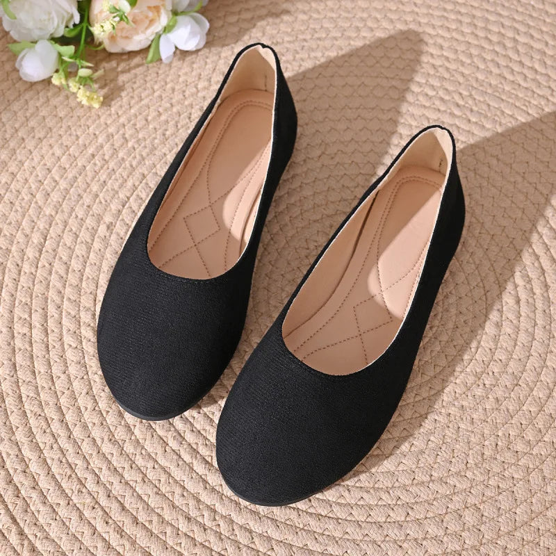 Women Flats Shoes Comfortable Knit Ballet Flat Shoes Women Casual Slip on Loafers Office Boat Sneakers Women Zapatos De Mujer