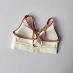 Women's Beautiful Back Contrasting Sports Bra Integrated Buckle Yoga Top Fitness Bra Supportive Active Wear