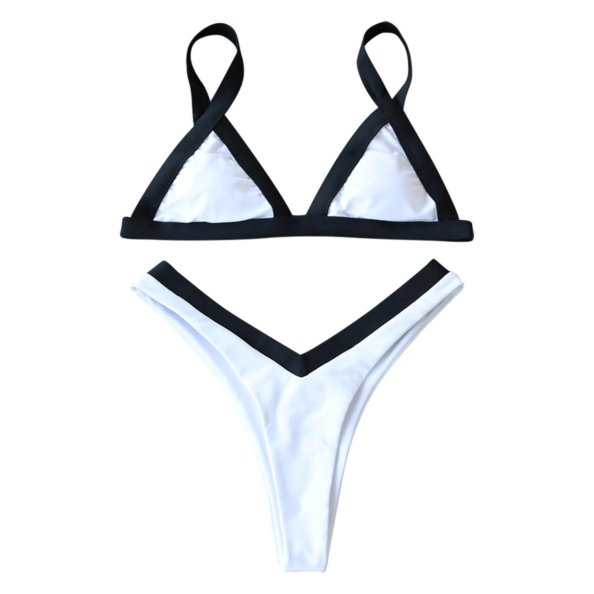 Sexy Micro Bikini Women's Triangle Bikini Set Two Piece Swimsuit Color Block Swimwear Summer Female Beachwear 2025 Bathing Suit