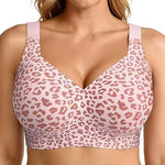 Leopard Jelly Bras No Underwire Push Up Wireless Bra Seamless Lift Bras Full Coverage Bralette Everyday Brassiere Plus Size