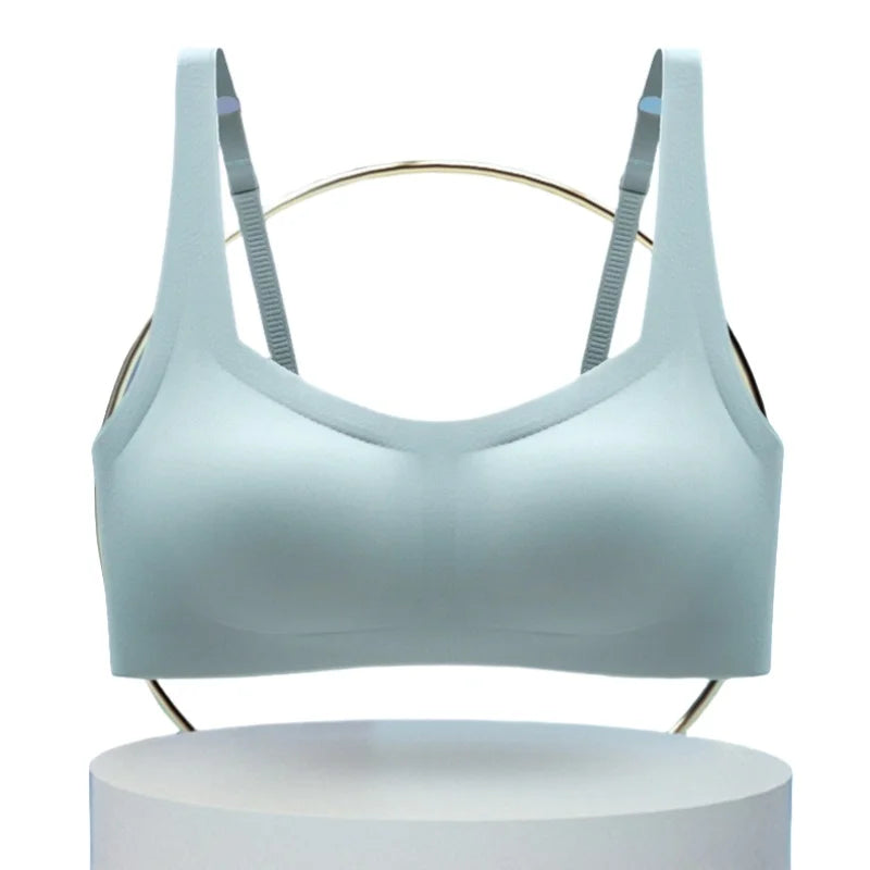 Women Seamless Padded Bra Square Neck Wireless Bralette Invisible Underwear Wide Straps Sexy Lingerie Comfort Intimates S-XL
