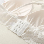 Lace Bra Women Non-wire Bralettes Small Cup Push Up Bras Backless Sexy Lingerie French 1/3 Cup Underwear Female Padded Brassiere