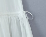 Summer Womens White Dresses Spaghetti Strap New in Long Dress 2025 Beach Casual Midi Party Vestidos Single Breasted Lace Dress