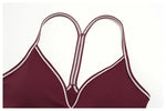New Yoga Suit Women Color Blocked V-neck I Shape Sports Bra Fitness Clothes Summer Tight Running High Waist Leggings Tracksuit