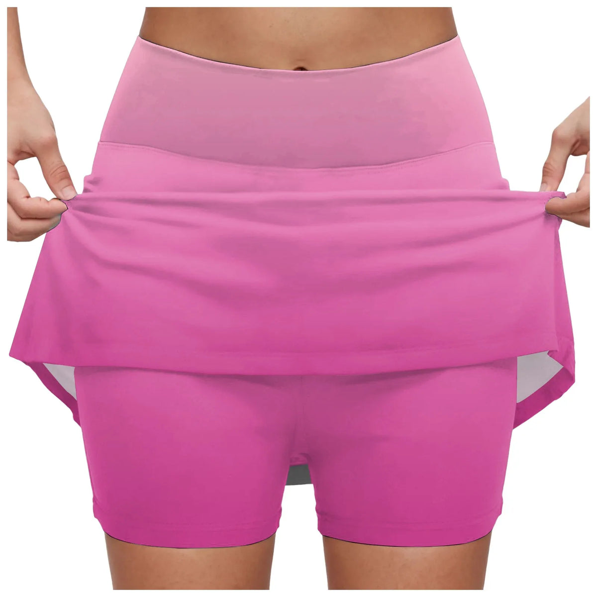 Women's Gradient Tennis Skirts High Waisted Athletic Skort With Built In Shorts Anti Slip Quick Dry Summer Skirt For Sports