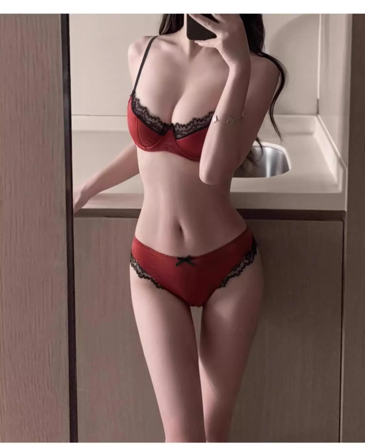 French Thin Cup Lingerie Set Sexy Lace Push Up Bra Fashion Women Silk Fabric Underwear High Quality Intimates Bras and Panties