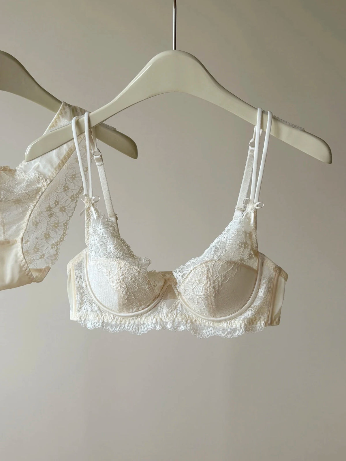 French Inspired Minimiser Bra Women Sexy Lingerie Set Large Chest Support Thin Comfort Half Cup Soft Underwire Anti Sagging