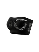 Women Strapless Sexy Bra Heart Hollow Out Seamless Bandeau Wireless Unlined Sexy Lingerie Tube Top