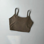 Women's yoga sports bra, small camisole vest integrated fixed gathering sports and fitness bra