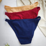 3Pcs/Set Women's Cotton Low-Rise Briefs with Mesh Side Panels Brazilian Panties Sexy Lingerie Comfy Breathable Underwear M-XL