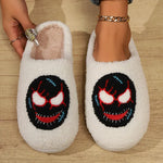 Women Cartoon Plush Slippers Winter 2024 Halloween Style Non Slip Warm Winter Home Slippers Ladies Casual Soft Sole Cotton Shoes