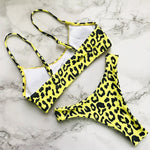 New S - XL Sexy Hot Pink Leopard Bikini Women Swimwear Female Swimsuit Two-piece Bikini set Bather Bathing Suit Swim Lady V871P