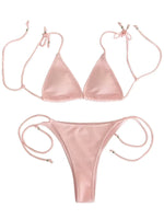 2025 Ribbed Micro Tiny Bikini Women Bandage String Swimsuit Female Swimwear Two Pieces Bikini Set Brazilian Bathing Suit Swim