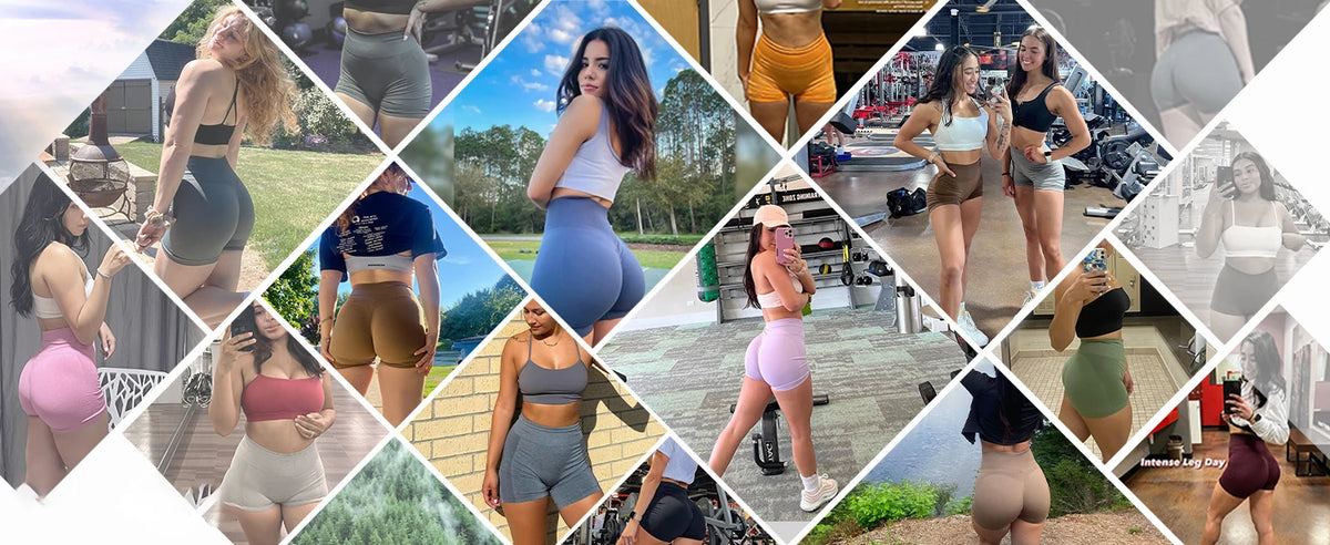 High Waist Amplify Seamless Shorts Women Scrunch Butt Yoga Shorts Push Up Gym Shorts Athletic Booty Workout Short Women Clothing