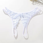 2024 Embroidered Low Waist Female Underwear Exotic Triangle Crotchless Women Panties Porno Romance Thong Open Seduction G-string