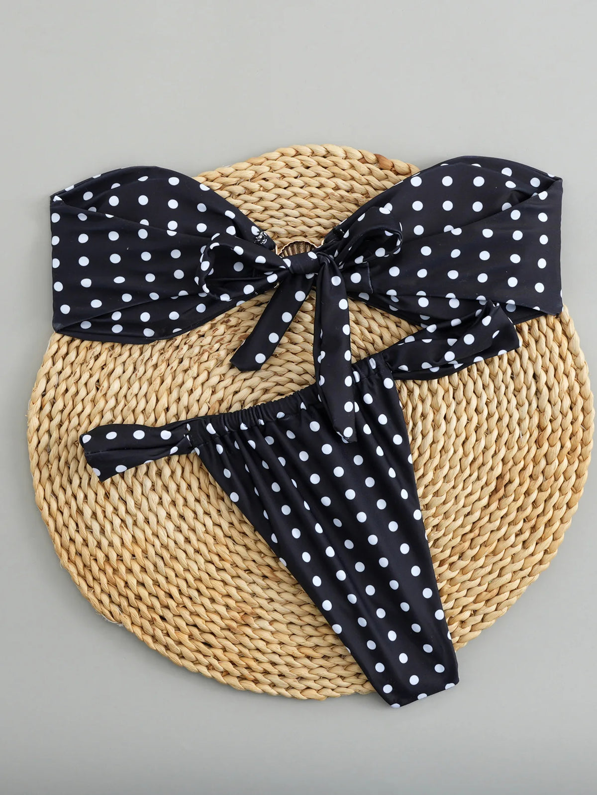 Sexy Polka Dot Bikini 2025 Women Swimsuit Two Pieces Swimwear Female Thong Bikinis Set Summer Bathing Suits Brazilian Biquini