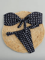 Sexy Polka Dot Bikini 2025 Women Swimsuit Two Pieces Swimwear Female Thong Bikinis Set Summer Bathing Suits Brazilian Biquini