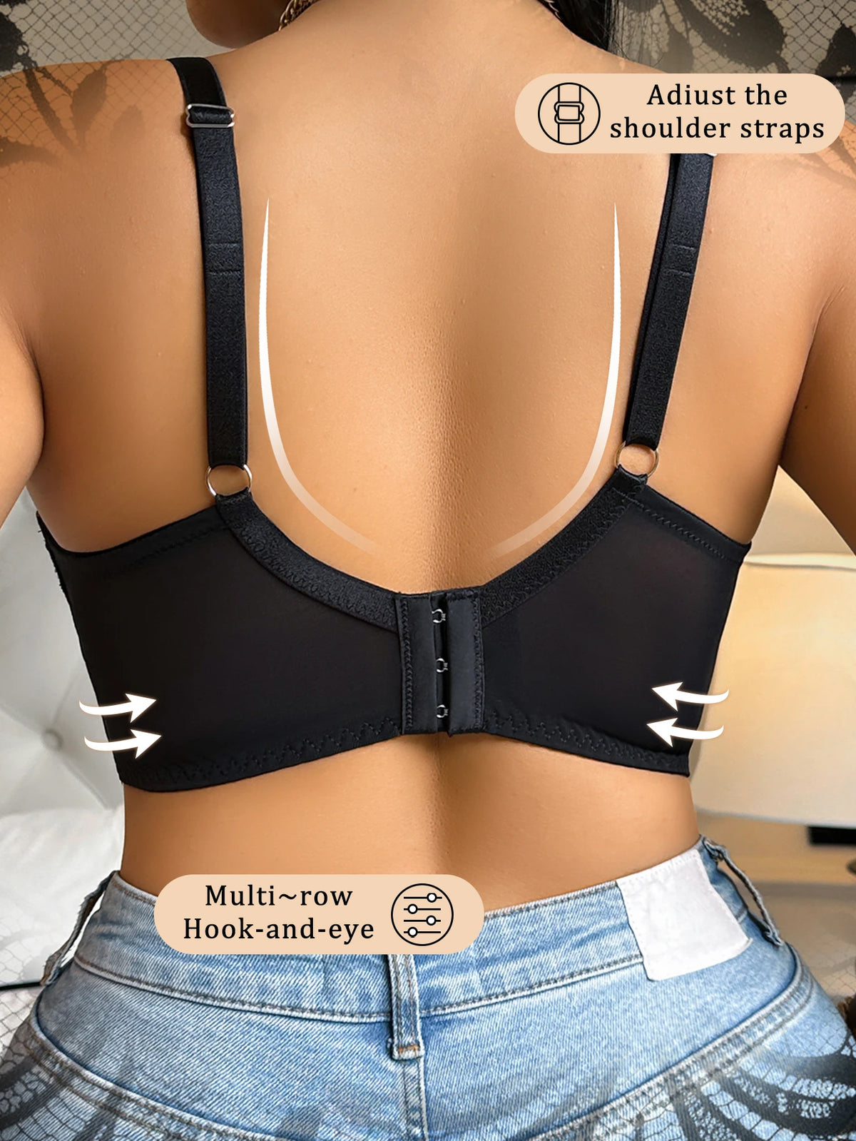 Sexy lace thin plus size lingerie without underwire bra women's shapewear plus size bra MR2972