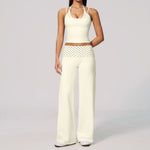 2PCS Yoga Set Women Tracksuit Polka Dot Athletic Wear Striped Workout Set Push Up Gym Outfits High Waist Butt Lift Yoga Clothes