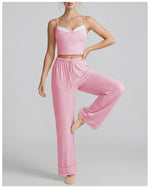 Women's Yoga Sets Yellow Patchwork Slimming Sports Tank Top Summer Gym Training Suit High Waist Wide Leg Pants Fitness Outfits
