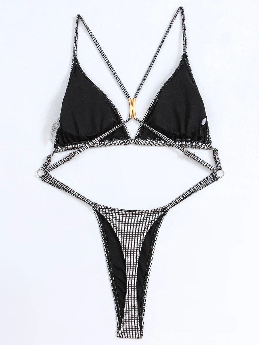 High Cut Out G String Female Swimwear One Piece Swimsuit Women Mini Micro Thong Monokini Bather Backless Bathing Suit Swim Wear