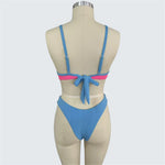 S - XXL Splicing Underwired Bikini Women Swimwear Two-Pieces Bikini Set Female Swimsuit Brazilian Bather Bathing Suit Swim V7530