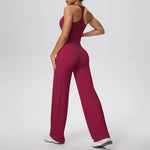 Yoga Set 2PCS Women Tracksuit Nude Feeling Workout Sets Gym Clothes Push Up Fitness Running Sportswear Sport Vest Leggings Suit