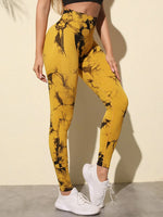 47 Color Marbling Tie-Dye Seamless Yoga Pants Sports Leggings Women Running Fitness High Waist Gym Leggings Women Workout Tights
